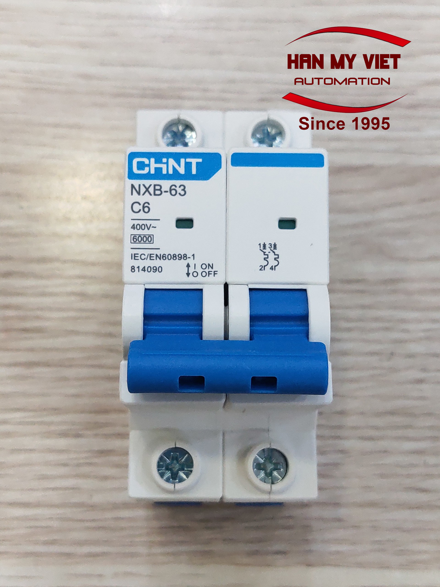 MCB 2 pha 1A~63A NXB-63 Chint