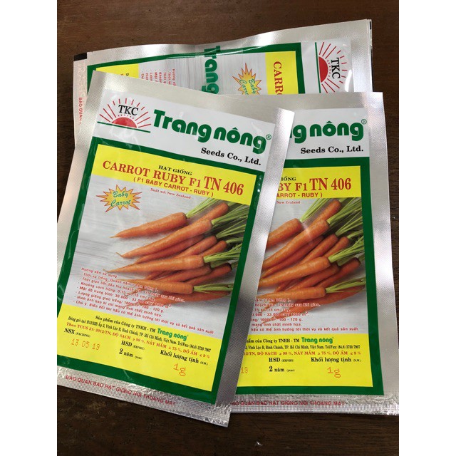 Hạt Giống Cà Rốt Baby, Thịt Củ Chắc 20 Gram