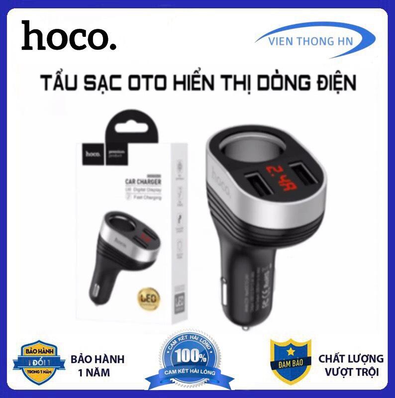 Tẩu sạc oto hoco z29 3 cổng sạc - củ sạc ô tô cốc sạc xe hơi