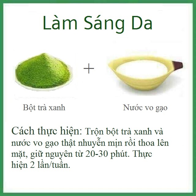 Bột trà xanh Thái Nguyên đắp mặt gói 100g