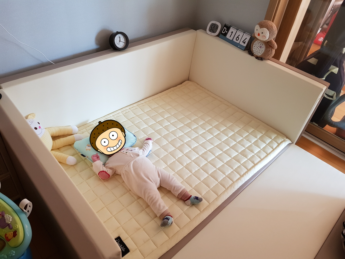 Giường Ngủ Cho Bé BonitaBeBe Bumper Bed Large 160*120*h50cm Đa Năng - Nhập Khẩu Chính Hãng HQ