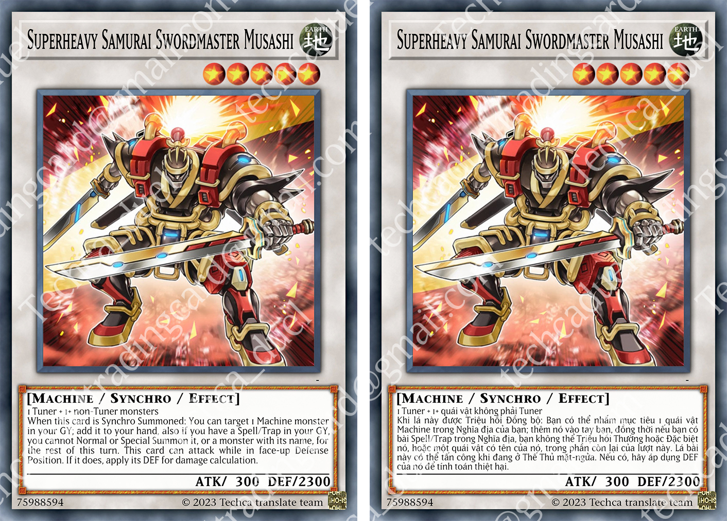 Bài In Tiếng Việt - Bộ bài Yugioh - Custom Deck - Superheavy Samurai