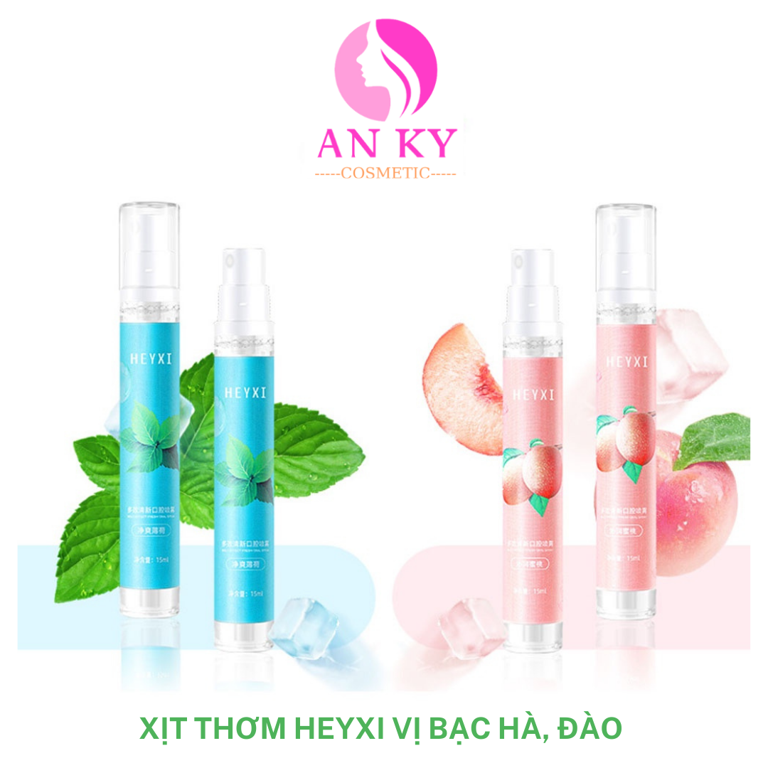 [GIẢM 5% ĐƠN 129K]Xịt Thơm Miệng Heyxi Thơm Mát 15ml (ống)
