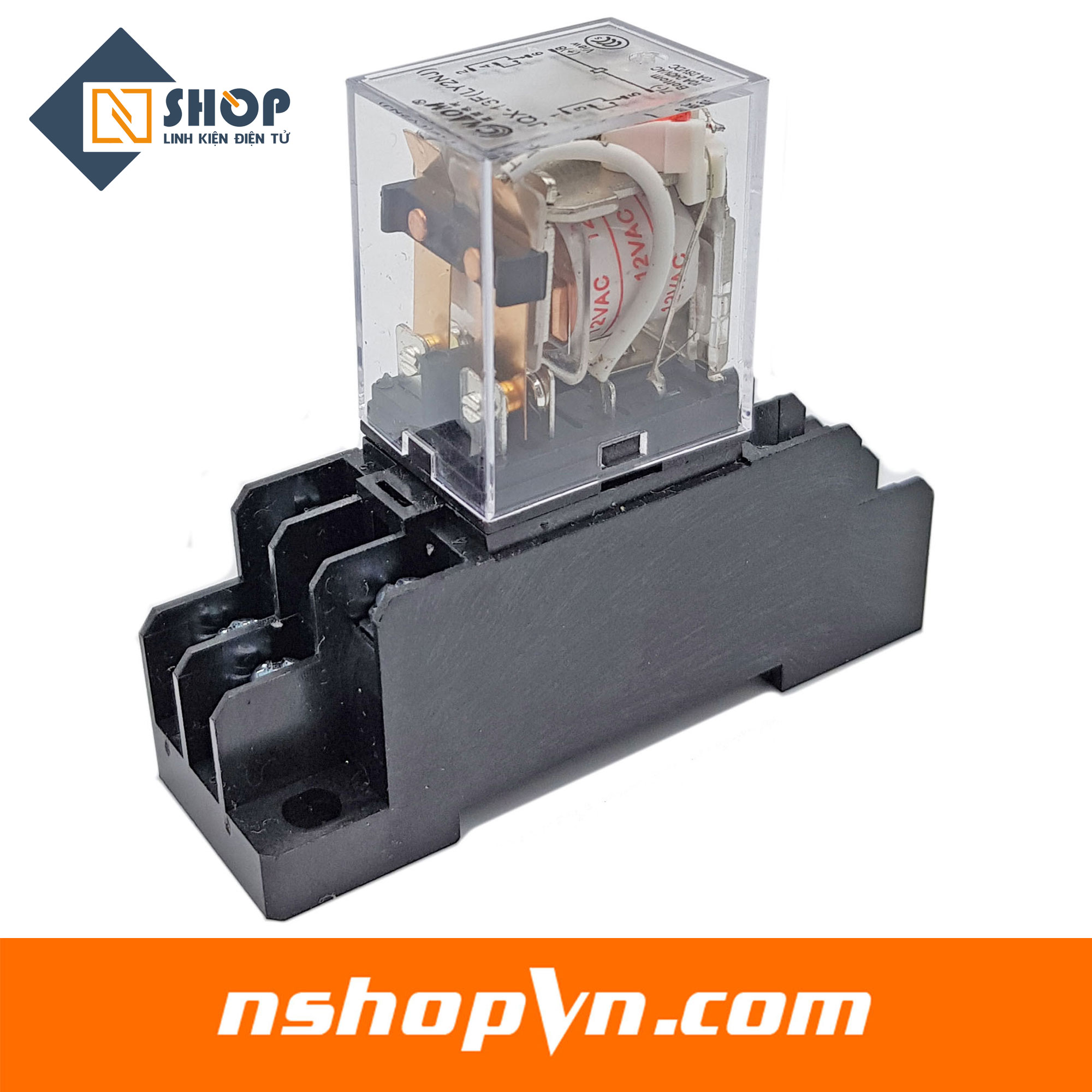 Relay trung gian HH62P 12VDC, 12VAC, 24VDC, 220VAC