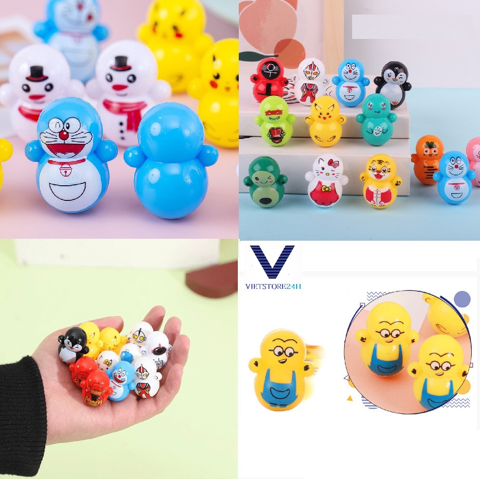 Set 4 con lật đật mini đáng yêu