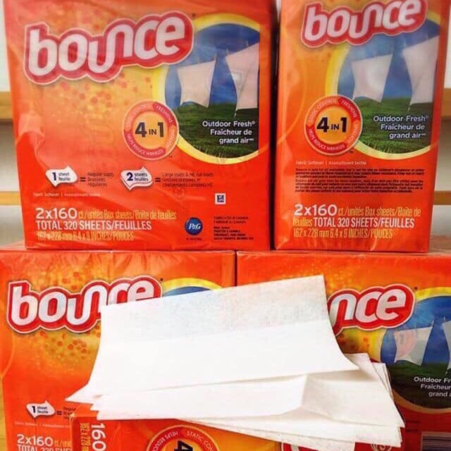 [HCM]Giấy thơm quần áo Bounce 160 tờ - Mỹ