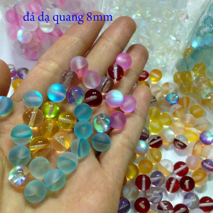 4 hạt đá dạ quang 8mm, chọn mẫu