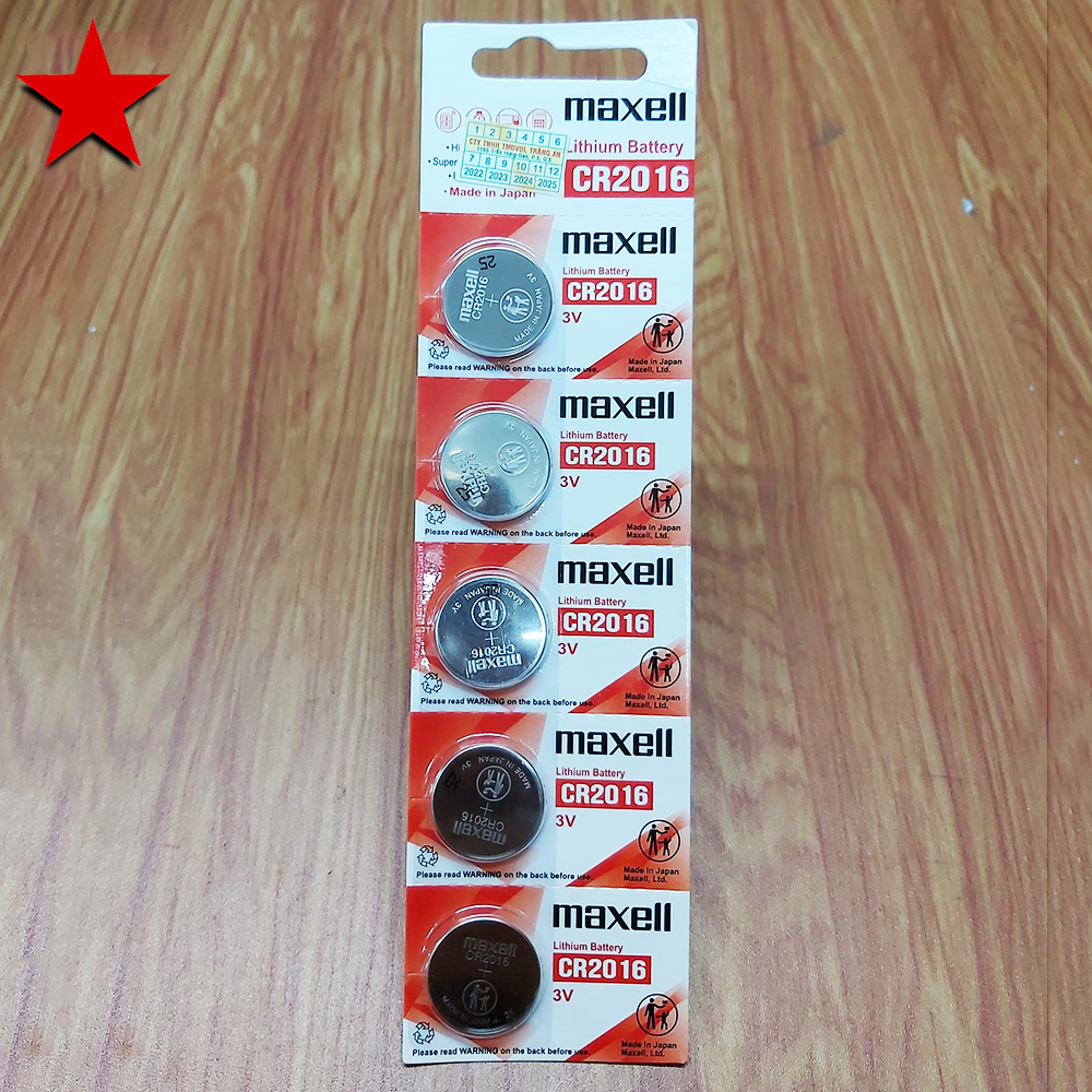 Combo 2 viên pin CR2016 Maxell Lithium 3V chính hãng