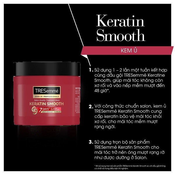 Kem Ủ Tóc Tresemme 180ml Nuôi Dưỡng Tóc Chuyên Sâu Phục Hồi Hư Tổn Giúp Tóc Vào Nếp Mượt Mà Đẹp CHuẩn Salon