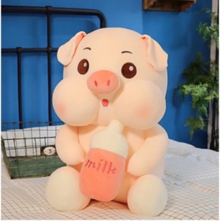 [FREESHIP+QUÀ] Gấu bông Heo Ôm bình sữa cute khổng lồ