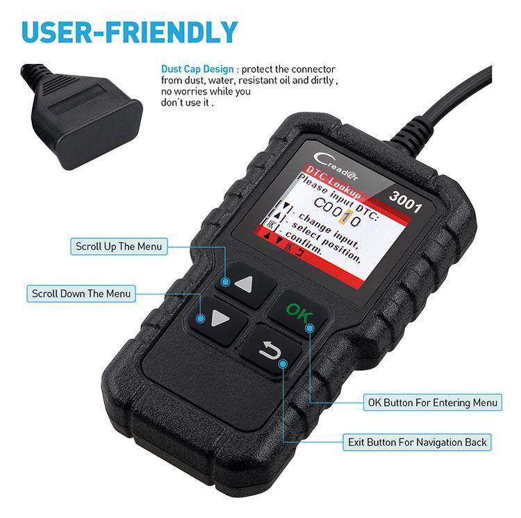 Máy đọc lỗi động cơ đa năng LAUNCH Creader 3001 / CR3001 OBD II