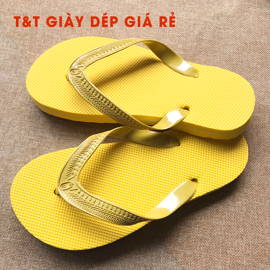 Dép xốp quai kẹp ( đi trong nhà, khách sạn) màu vàng