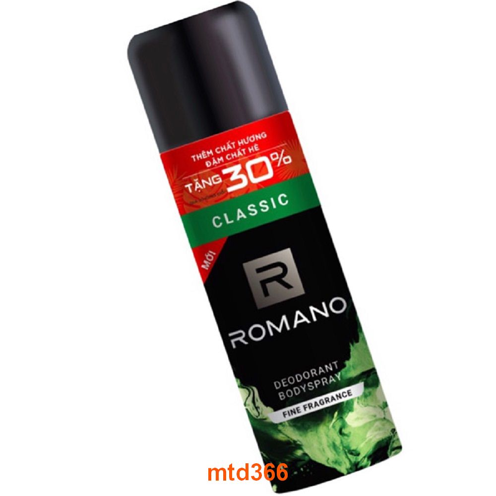 Xịt Khử Mùi Nam 150ml Romano Classic