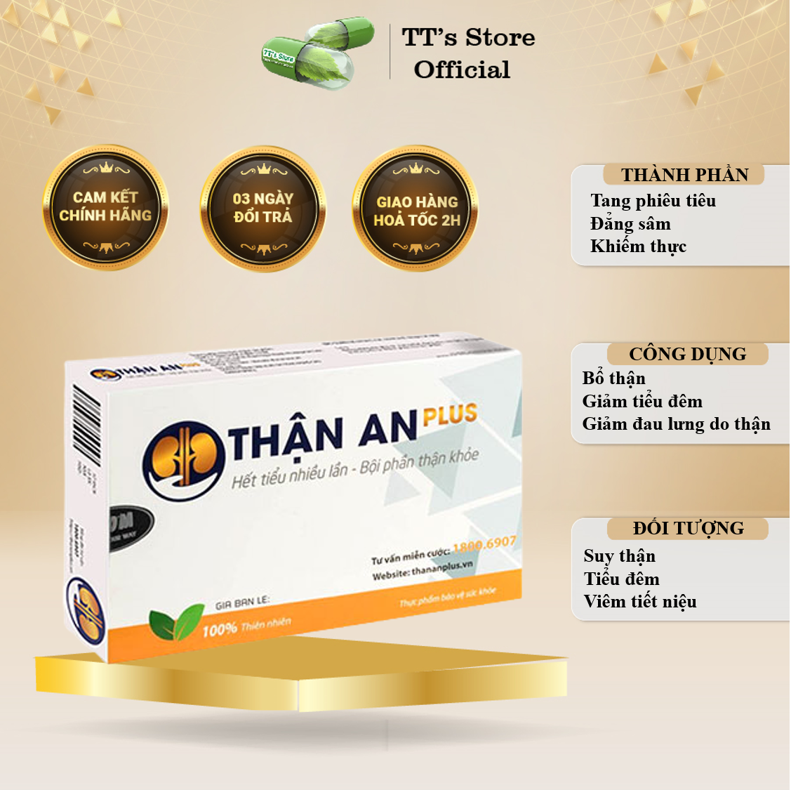 Thận an Plus (Hộp 20 viên)