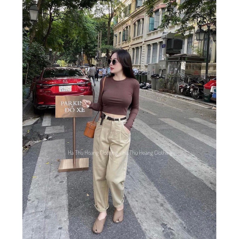 QUẦN BAGGY LƯNG CAO ĐỈA TO THỜI TRANG #1345
