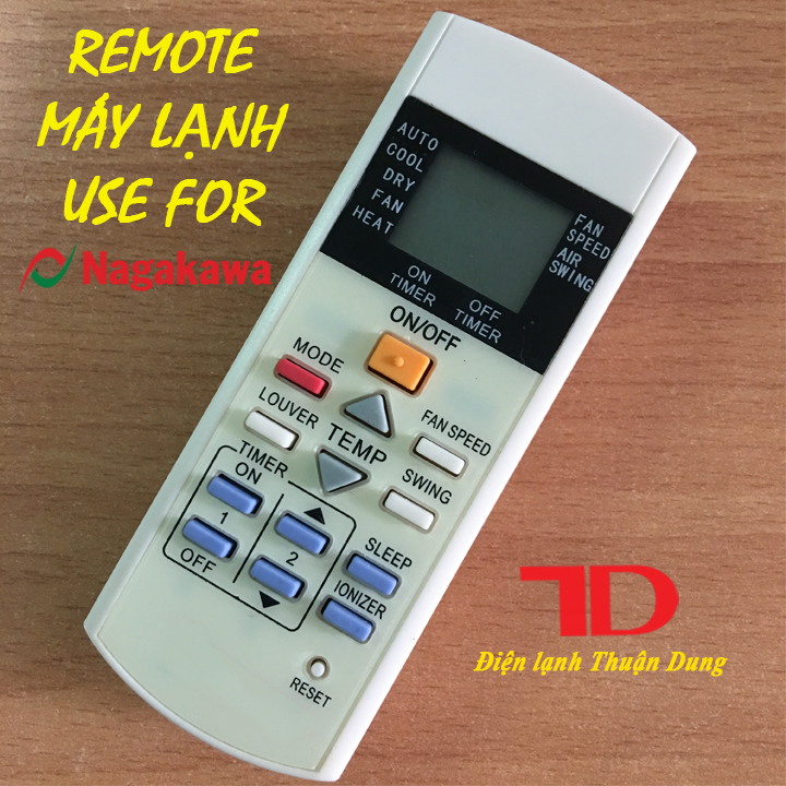 Remote, Điều khiển dành cho máy lạnh NAGAKAWA - Điện Lạnh Thuận Dung