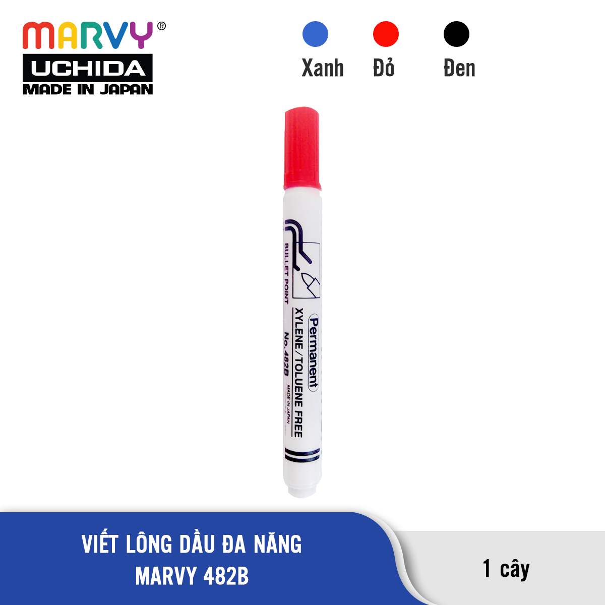 Bút Lông Dầu Đa Năng Đầu Tròn MARVY 482B