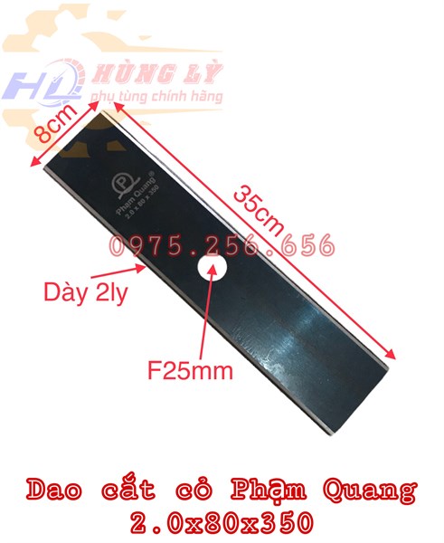 Dao Cắt Cỏ Phạm Quang 350*2mm phụ tùng máy cắt cỏ phụ tùng máy nông nghiệp