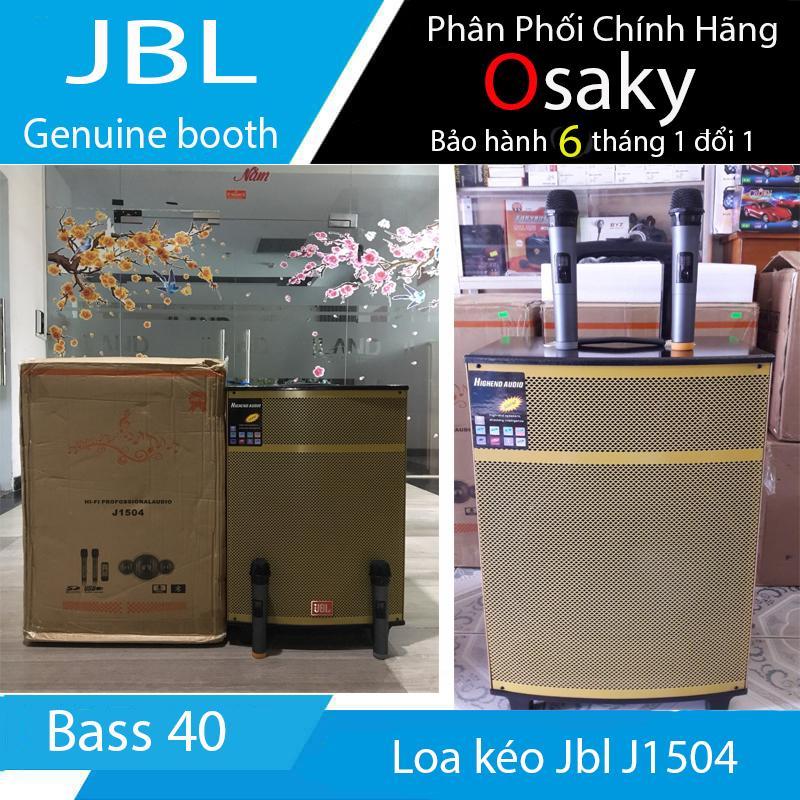 ( Bảo hành 6 tháng ) Loa kéo JBL Bass 40 J1504 - Kèm 02 Micro Không dây - loa kéo karaoke JBL - J1504 giá rẻ