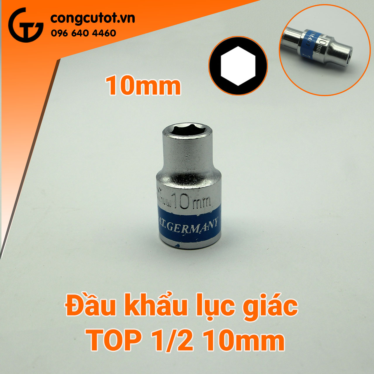 Đầu tuýp lục giác ngắn 1/2 TOP các cỡ