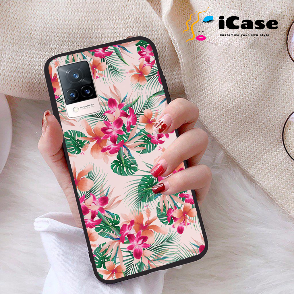Ốp lưng Vivo V21 5G viền dẻo TPU BST Hoa