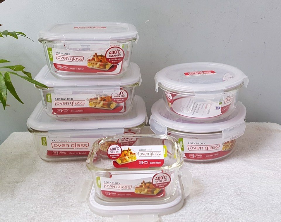 [HCM]Hộp Thuỷ Tinh Vuông Lock&Lock 840ml