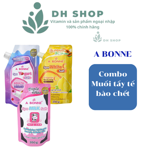 Hàng Thái Muối Tắm Sữa Bò A Bonne Spa Milk Salt Tẩy Tế Bào Chết 350gr - DH