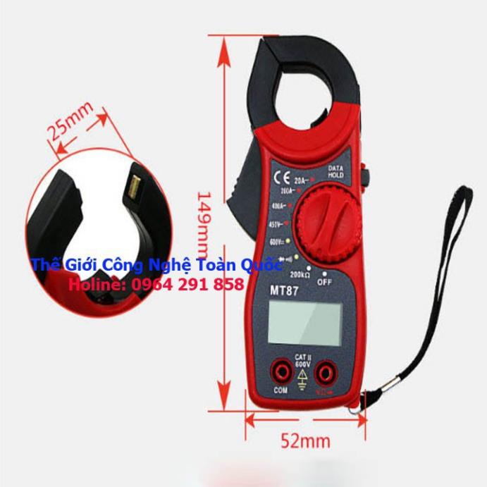Đồng Hồ ampe kìm MT87 Màu Đỏ đồng hồ kẹp dòng