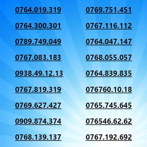 SIM MOBI 4G SỐ ĐẸP - TAM HOA