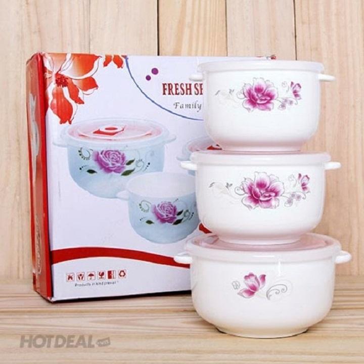 BỘ 3 THỐ SỨ HÚT CHÂN KHÔNG