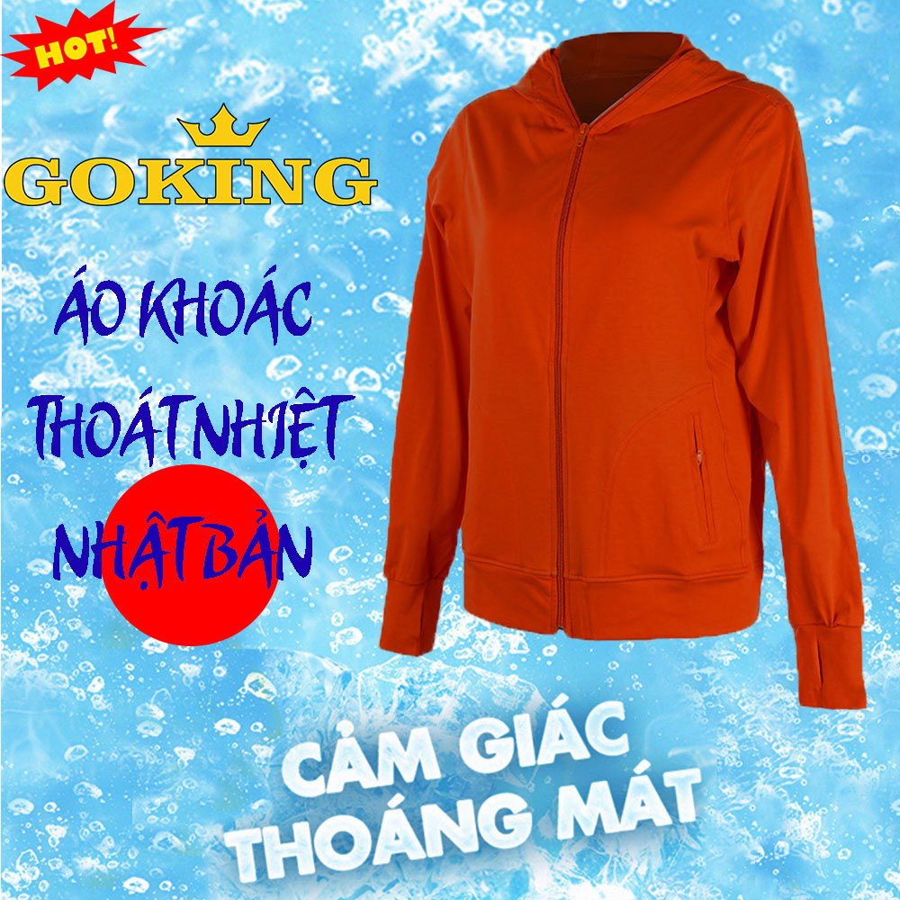 Áo khoác nữ thoát nhiệt Nhật Bản GOKING, áo khoác chống nắng nhẹ cao cấp, hàng hiệu vnxk