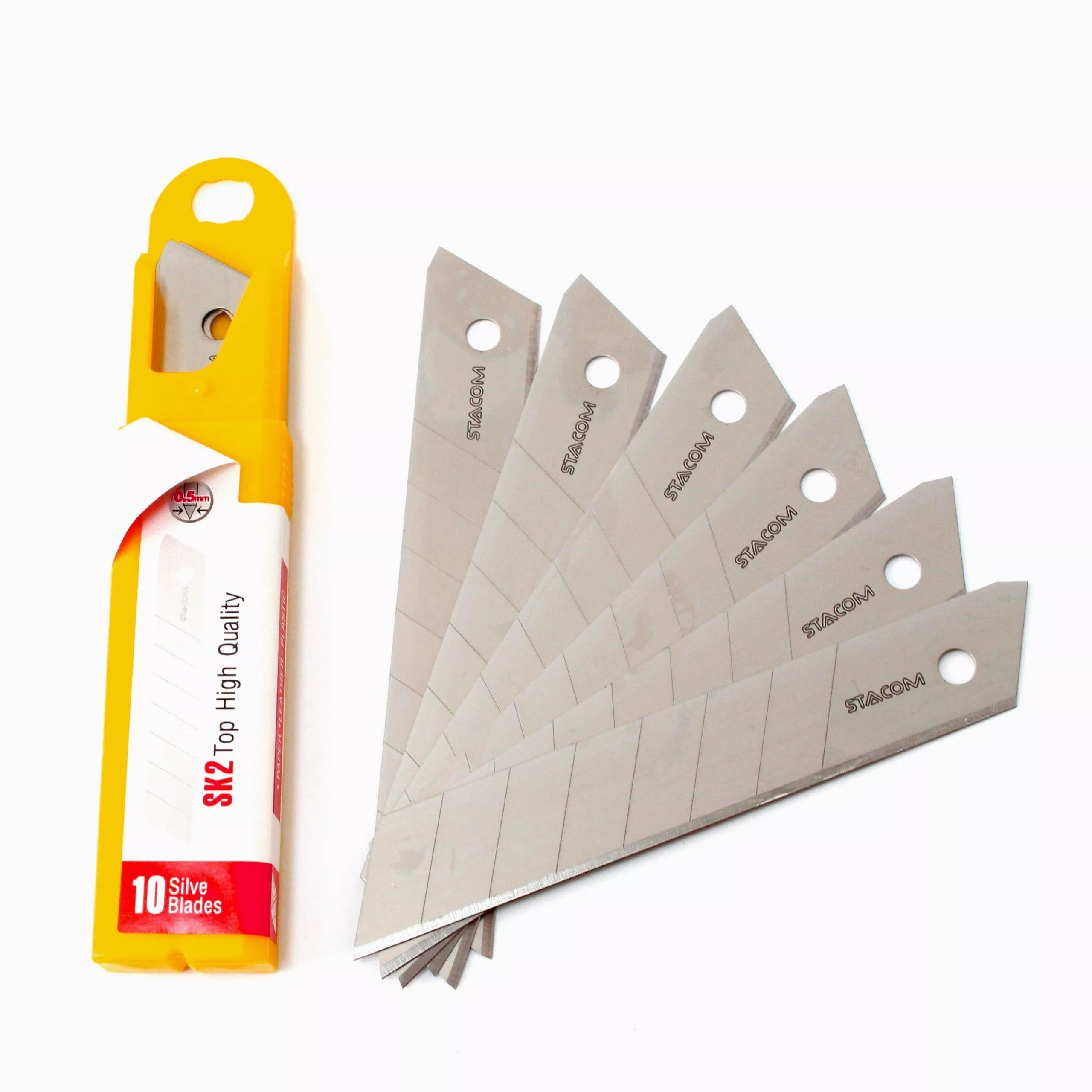Dao Rọc Giấy Công Nghiệp STACOM Kèm 01 Lưỡi Phụ - Lưỡi  Cỡ Lớn E104 - 18 x 100 x 0.5 mm - Có bán kèm lưỡi thay