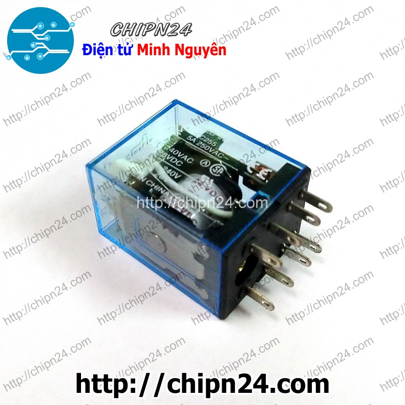 [1 con] (F85) Relay kiếng MY2NJ 8 chân 5A (HH52P AC220V/DC24V/DC12V) - [Chọn Loại]