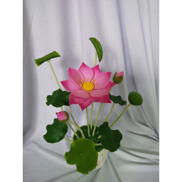 Chậu hoa sen đất sét size nhỏ cao 27cm