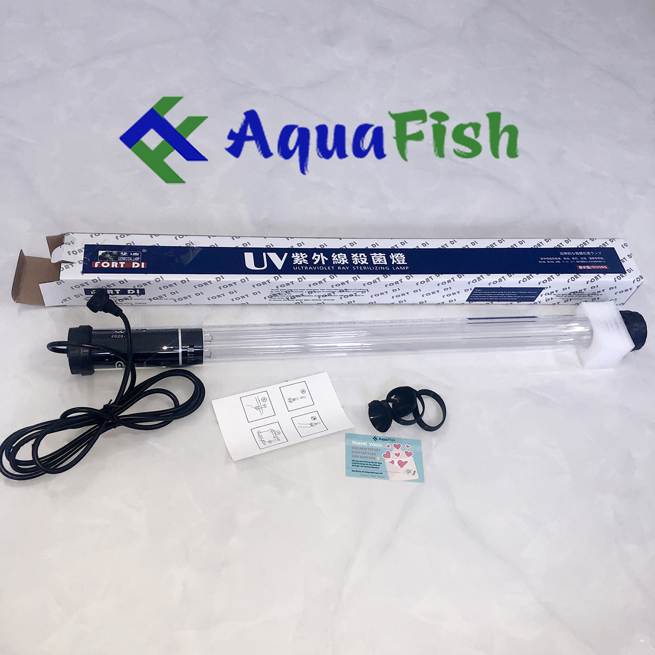 Đèn UV Fort Di, 3D Gebo 100w (đèn diệt tảo chuyên dụng cho hồ cá koi, hồ cá rồng)