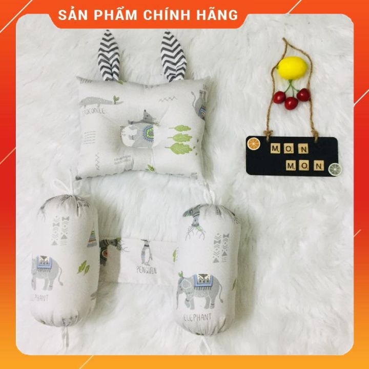 bộ chặn gối tai thỏ mon mon