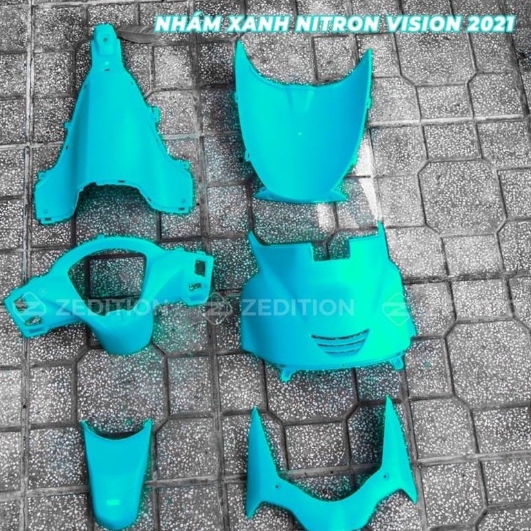 Bộ 6 món mủ nhựa nhám xe vision 2021 - 2023 panvaroi màu cam hồng , vàng , trắng , xanh ngọc bích đỏ