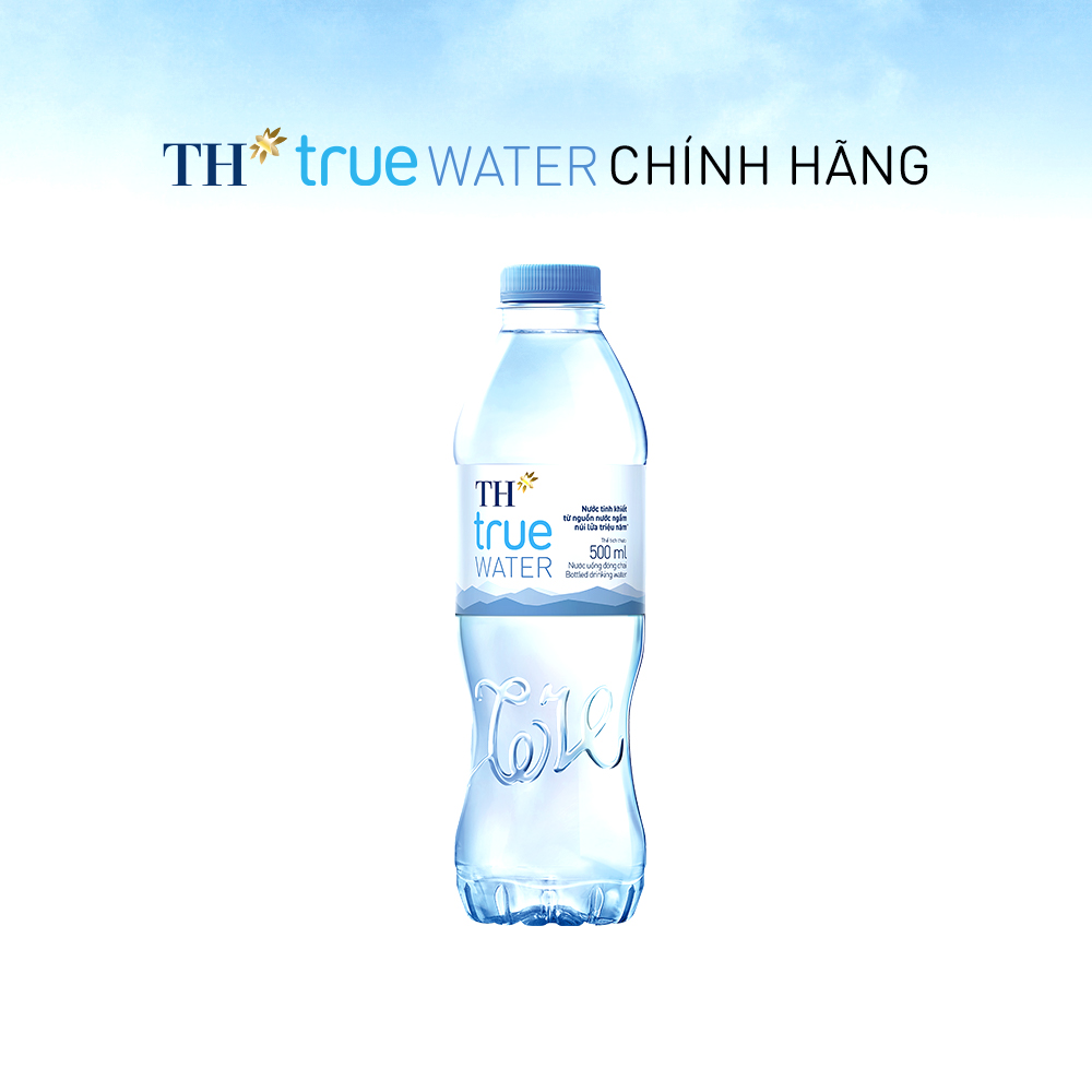 Thùng 24 chai nước tinh khiết TH True Water 500ml (500ml x 24)