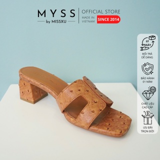 Giày guốc nữ chữ H gót trụ 5cm thời trang MYSS - SU109 thumbnail