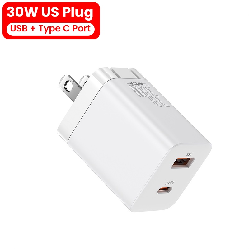 Củ sạc baseus 20w / 30w pd super si pro type c hỗ trợ sạc nhanh qc3.0 kích thước nhỏ gọn cho android / iphone 13 pro max