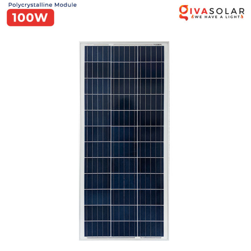 Tấm Pin Năng Lượng Mặt Trời GIVASOLAR Poly PSP-100W (Tặng Jack MC4)