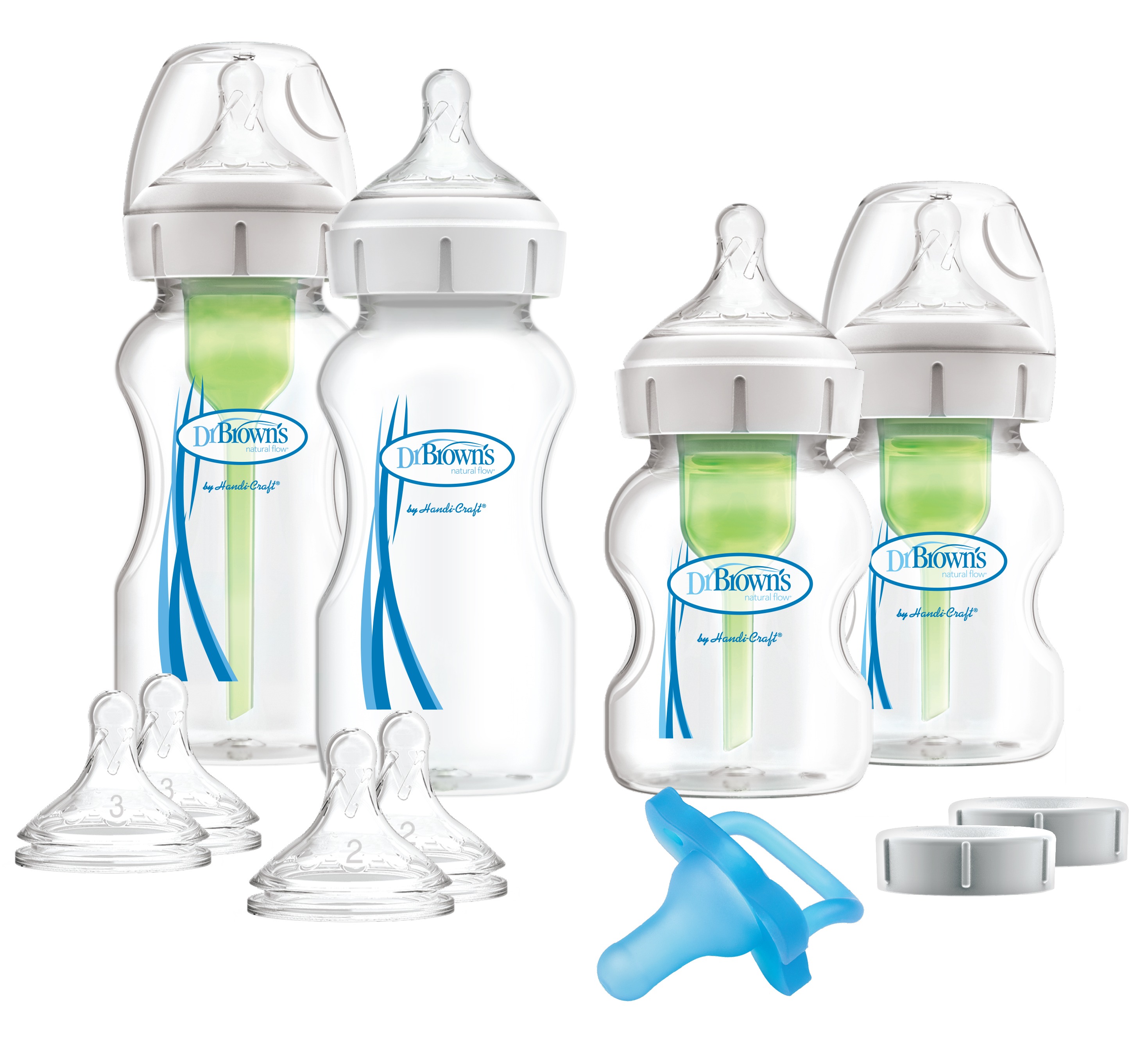 Set 4 Bình sữa Dr Brown Options+ cổ rộng 150ml - 270ml