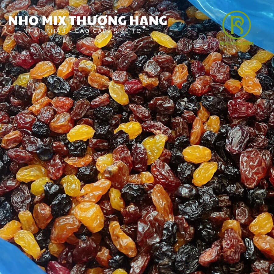Nho Khô 3 Màu REAL FOOD - Nhiều lựa chọn (Size Jumbo)
