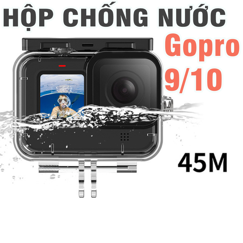 Hộp chống nước gopro 9 /10 bằng nhựa cao cấp chống nước độ sâu 45m