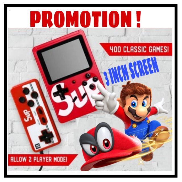 >> BÁO GIÁ MÁY CHƠI GAME CẦM TAY MINI RETRO FC 400 GAME | Shopee Lazada Sendo Tiki mới nhất 81 Máy chơi game cầm tay mini kiêm sạc dự phòng - Máy chơi game sup 400 in 1 - Máy chơi game cầm tay 500 in 1 Tặng tay cầm 2 người chơi cho sup 400 in 1 và 500 in 1 ( nhiều màu )