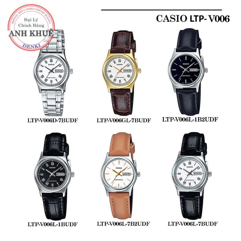Đồng hồ Nữ Casio Standard Anh Khuê LTP-V006 chính hãng giá rẻ - Bảo hành 1 năm - Pin trọn đời