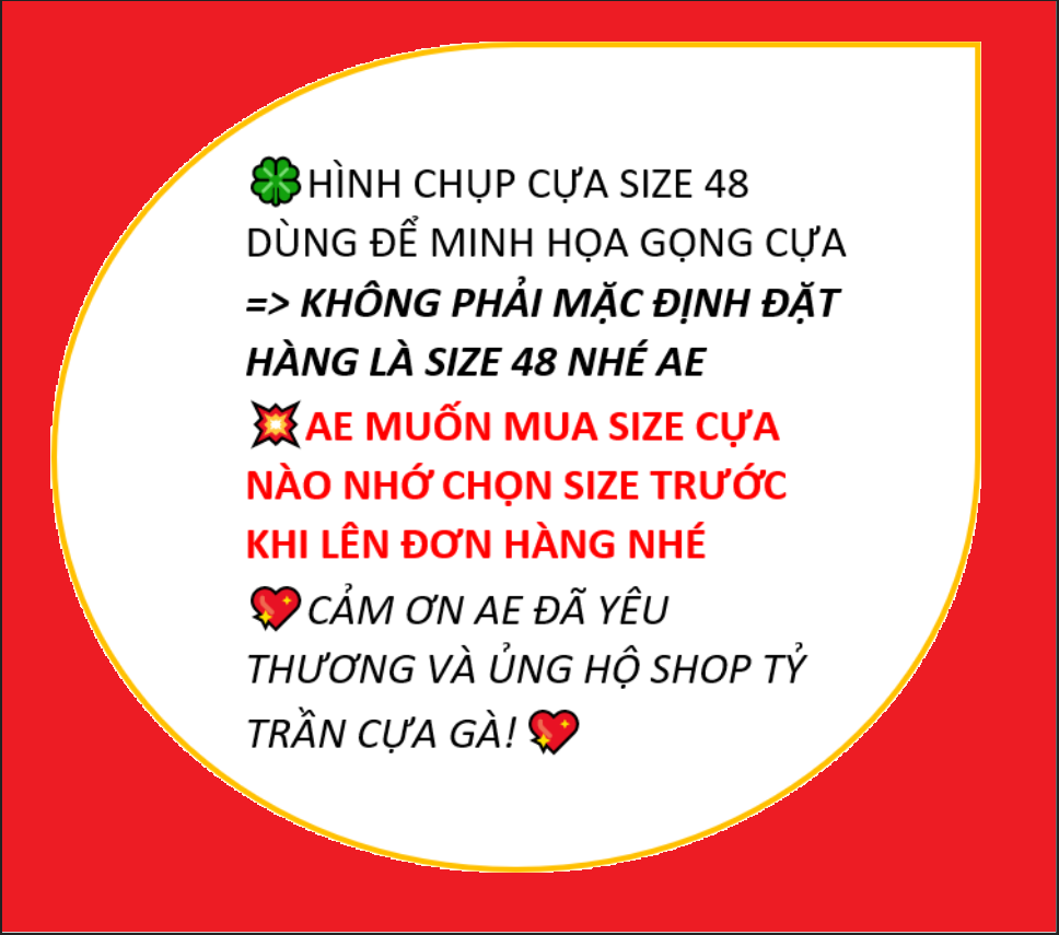 CỰA GÀ TRE - ĐỦ SIZE