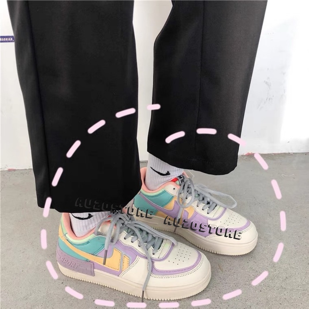 Giày Thể Thao Sneaker Shadow Màu Cầu Vồng