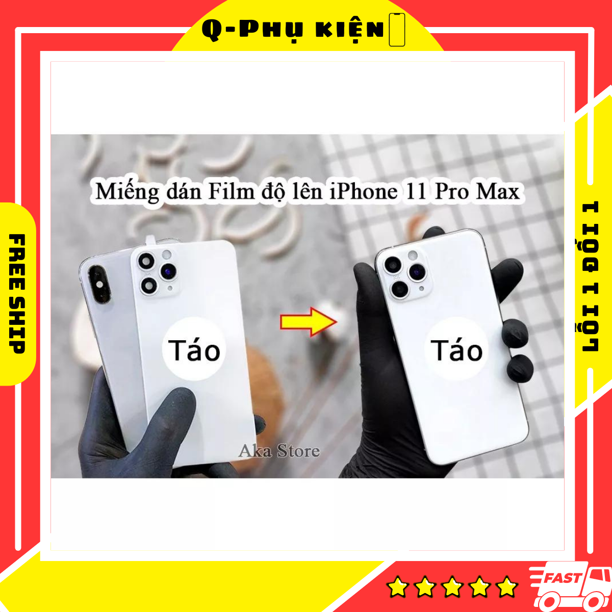 Miếng dán độ camera iPhone X/Xs - 11Pro l Xsmax - 11Promax