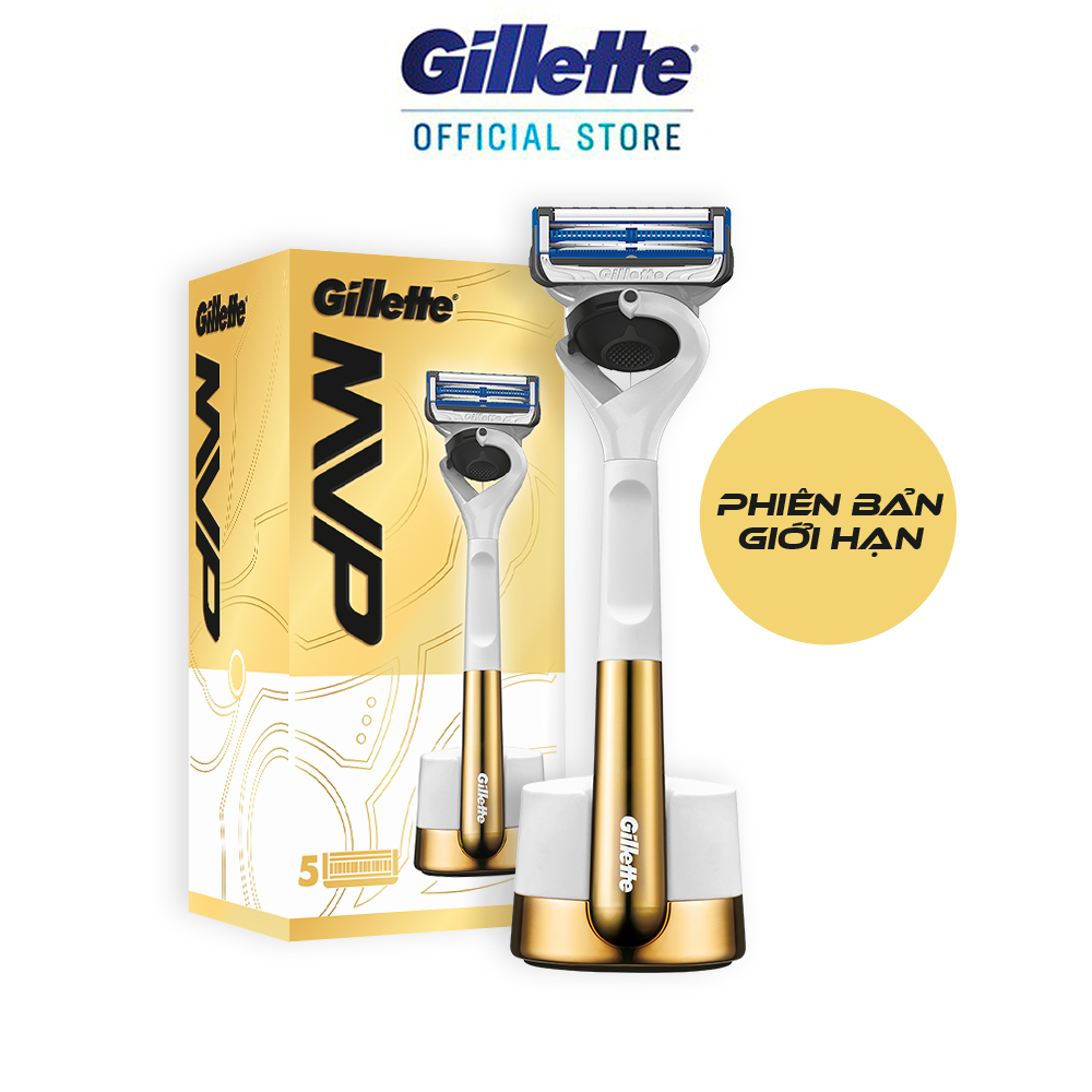Dao Cạo Râu GILLETTE MVP 1 Cán + 5 Lưỡi